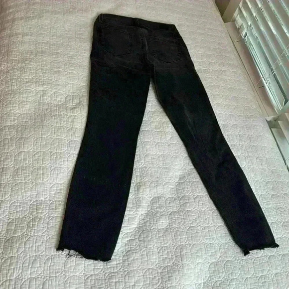 Paige Stone Washed Skinny Black Jeans 26 - Picture 11 of 14
